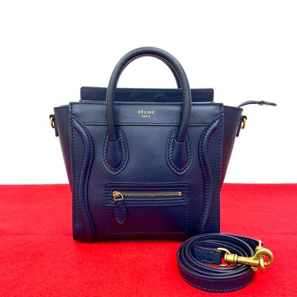 Celine Luggage Nano Shopper Leather 2way Bag - Picture 1 of 10